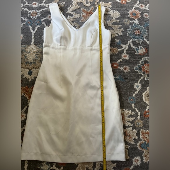 BCBG Max Azria Ivory Sheath Wedding Cocktail Dress Size XS - Picture 9 of 14